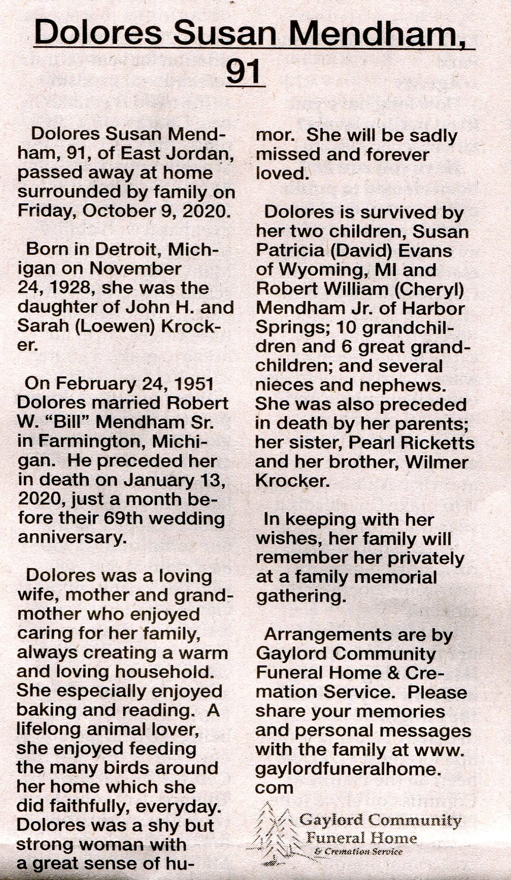 Dolores Susan Mendham thumbnail