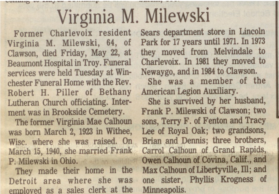 Virginia Mae Milewski thumbnail