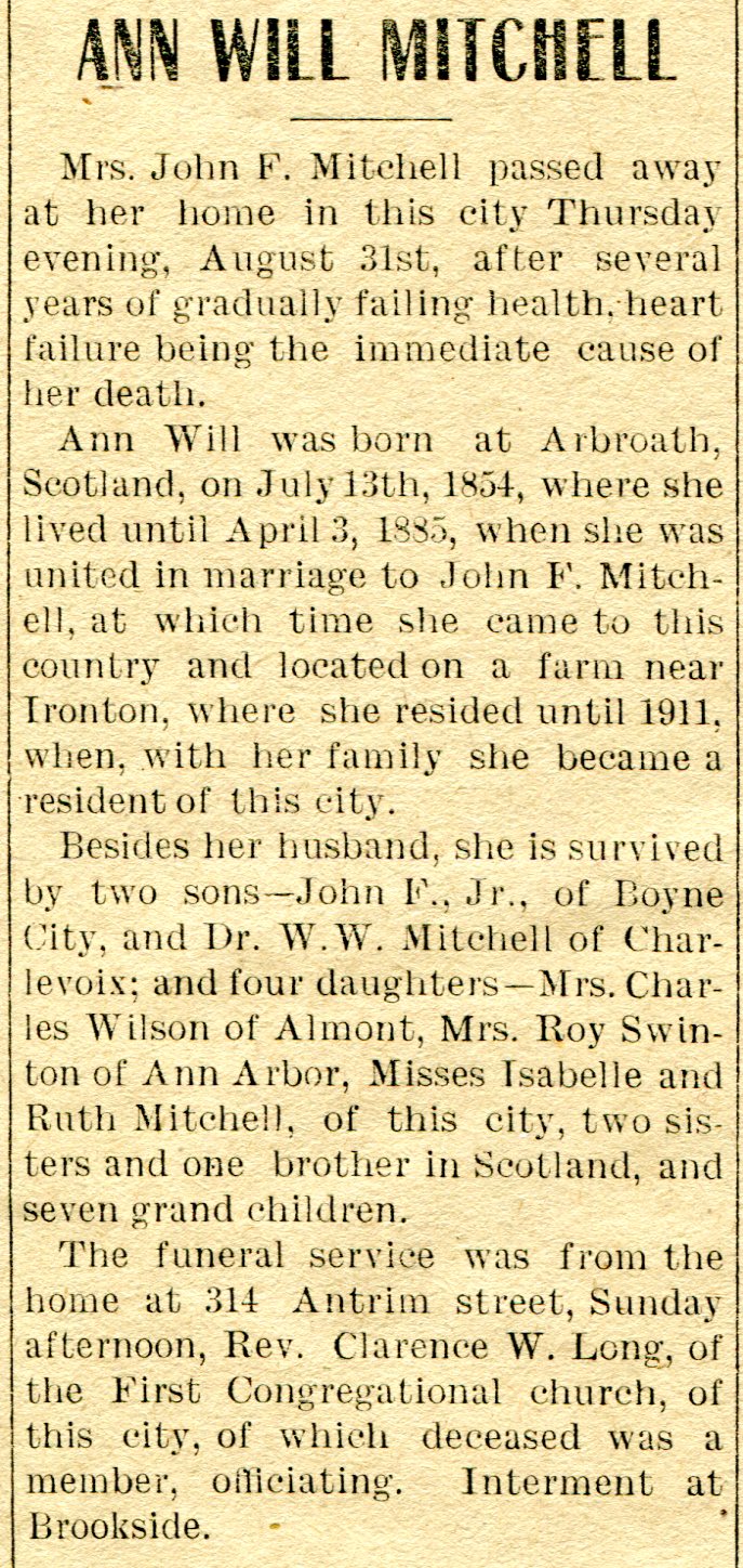 Mrs. John F. (Ann Will) Mitchell thumbnail