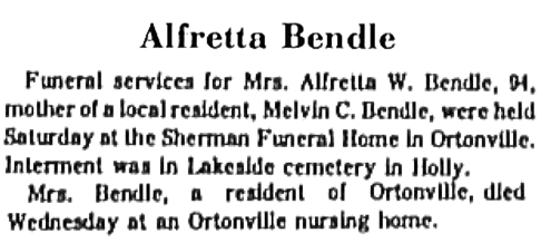 Alfretta W. Bendle thumbnail