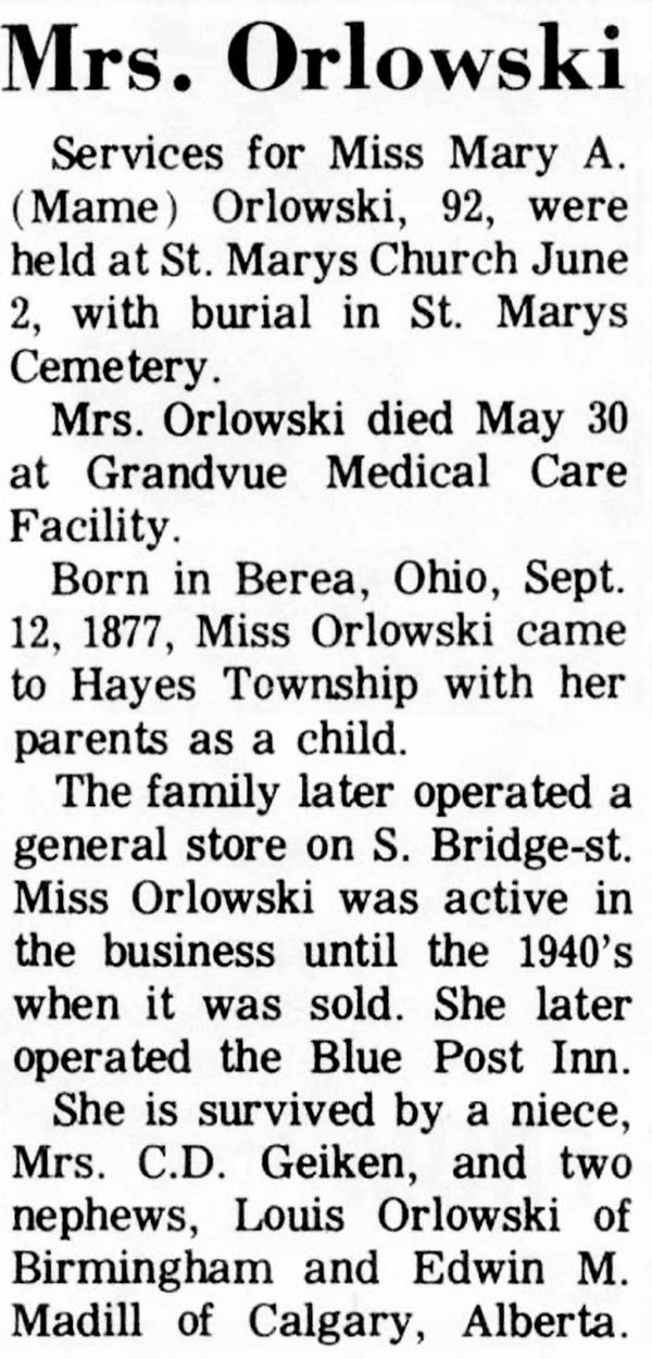 "Mary A. "Mame"" Orlowski thumbnail