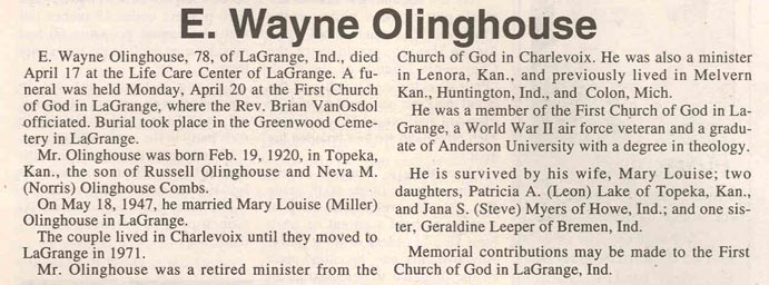 E. Wayne Olinghouse thumbnail