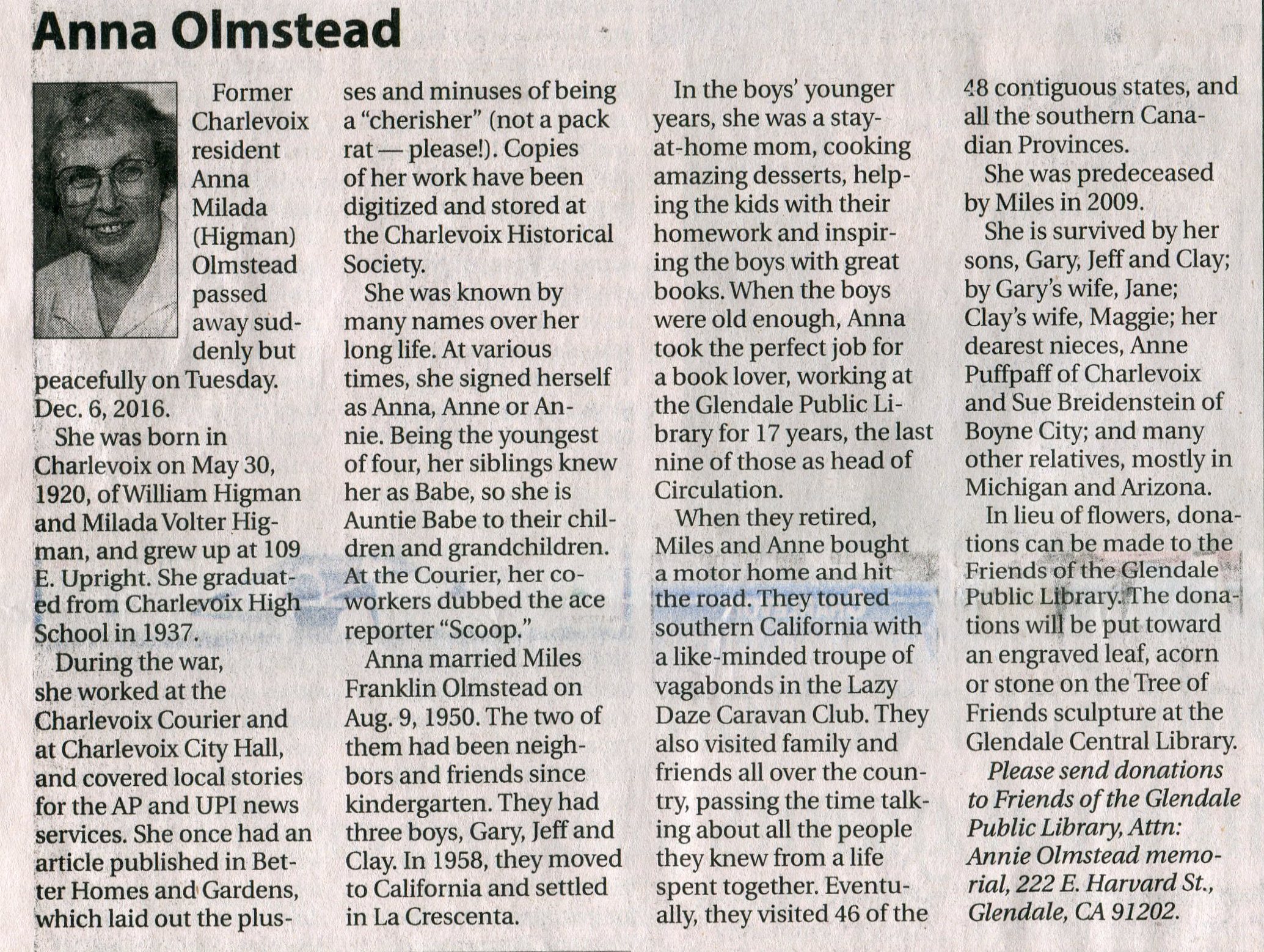 Anna Milada (Higman) Olmstead thumbnail
