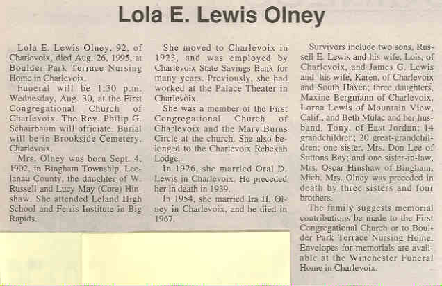 Lola E. Lewis Olney thumbnail