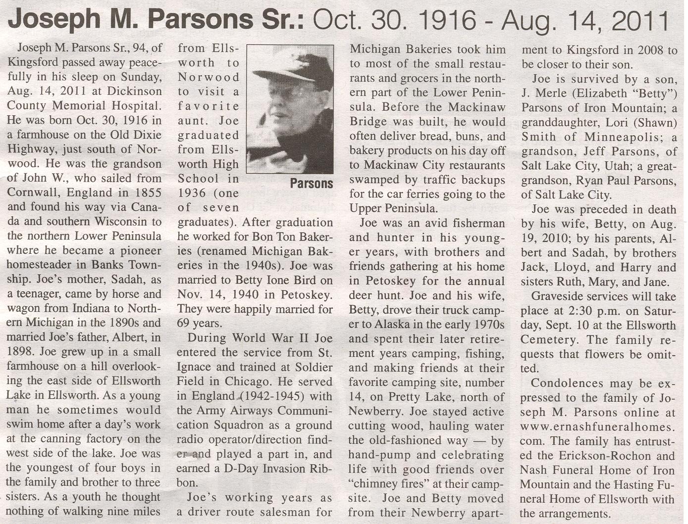 Joseph M., Sr. Parsons thumbnail