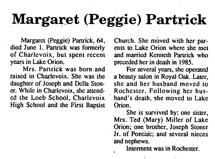 "Margaret "Peggie"" Partrick thumbnail