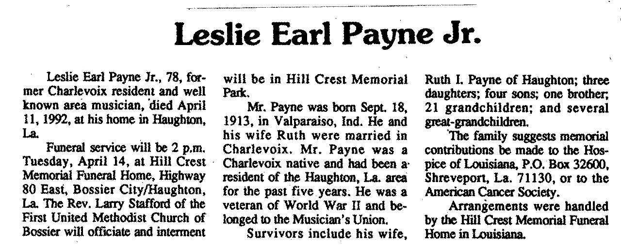 Leslie Earl Jr. Payne thumbnail