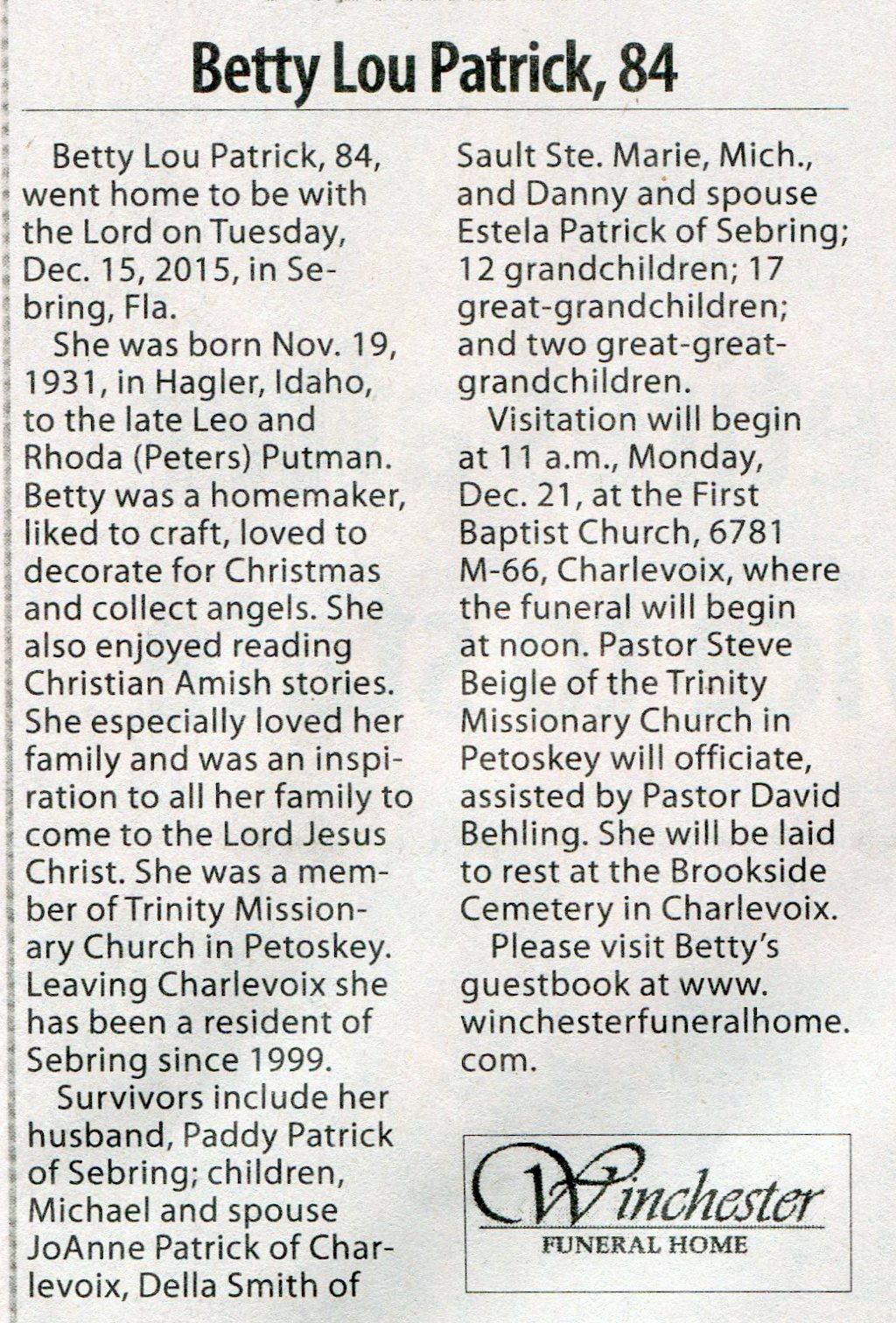 Betty Lou Patrick thumbnail
