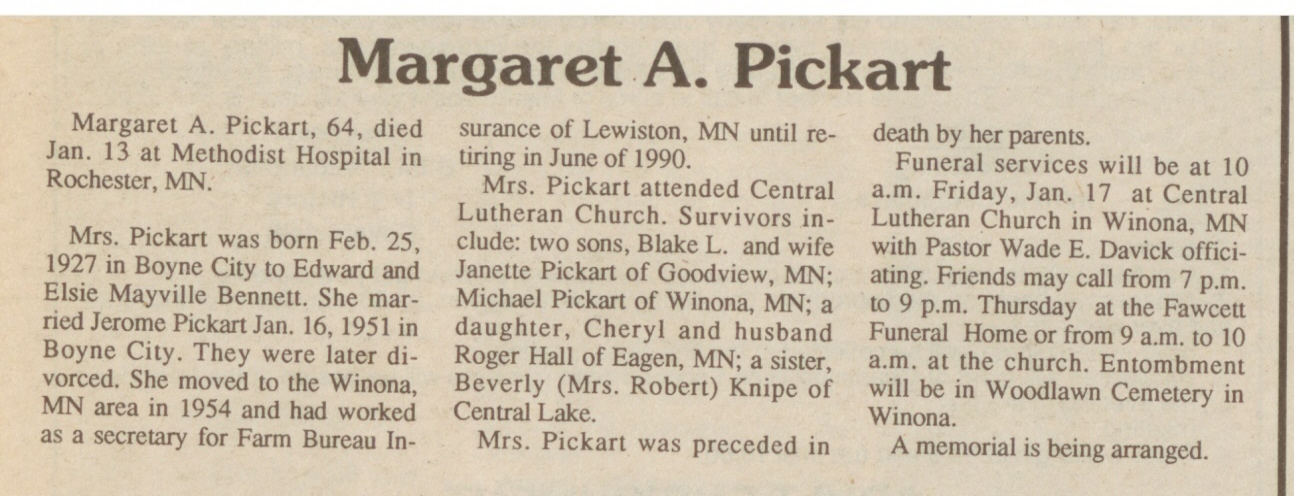 Margaret A Pickart thumbnail