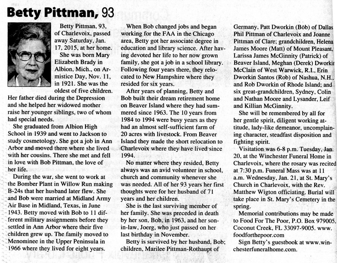 Betty (Mary Elizabeth) Pittman thumbnail